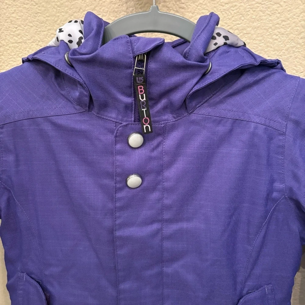 BURTON Girls Kids Purple DriRide Ski Snowboard Zipped Hoodie Jacket Size XS